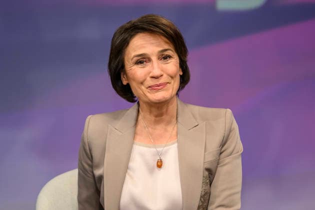 v l Sandra Maischberger, GER, Berlin, studio, guest on Maischberger, political talk show, TV, format, with host Sandra Maischberger, Das Erste, from Adlershof Am Studio 20, Topic 18 March 2026, f l t r GER, Berlin, studio, guest on Maischberger, political talk show, TV, program, hosted by Sandra Maischberger, Das Erste, f Copyright: HMBxMedia UwexKoch
