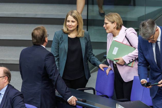 Bundestag Verena Hubertz SPD , Federal Minister for Housing, Urban Development and Construction, in the German Bundestag on 18 03 26 in Berlin Berlin Berlin Germany Bundestag