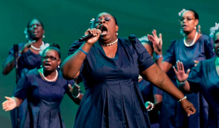 Oct. 01, 2011 - Los Angeles, CA, USA - The New Direction Mass Choir, from the New Direction Community Church in Pomona, California, competes at the Los Angeles tour stop of Verizon s How Sweet the Sound, the national gospel choir competition giving church choirs across the country an opportunity to win the title of The Best Church Choir in America. Copyright: xBrianxCahnx Los Angeles USA - ZUMA1074 20111001_zaf_ce6_003 Copyright: xIMAGO BrianxCahnx