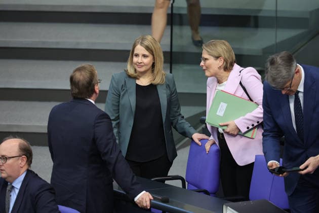 Bundestag Verena Hubertz SPD , Federal Minister for Housing, Urban Development and Construction, in the German Bundestag on 18 03 26 in Berlin Berlin Berlin Germany Bundestag