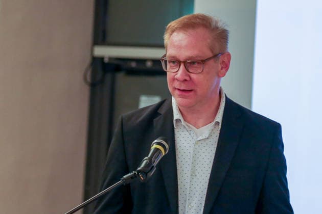 Oranienburg, 18 March 2026 Andreas Büttner, Anti-Semitism Commissioner of the State of Brandenburg, speaks at the event Antisemitism and memorials at the Sachsenhausen Memorial former concentration cam Copyright: xAlonxDavidx