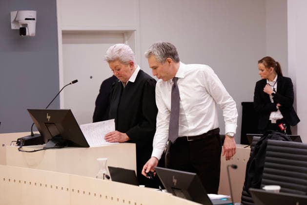 OSLO, NORWAY 20260319 Ellen Holager Andenaes and Petar Sekulic, Marius Borg Hoibys lawyers, at the Oslo District Court, where the last day of the trial against the Bonus Prince is being held on Thursday OSLO NORWAY x9200x  Copyright: xAdamxIhse TTx SISTA RÄTTEGANGSDAGEN MARIUS BORG HoIBY z7C6_jz21V4