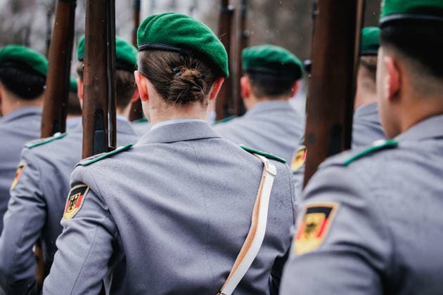 Symbolic picture of women in the Bundeswehr Taken during a reception at the Federal Ministry of Defense with military honors Berlin, 16 03 2026 Berlin Germany Copyright: xNeelexJanssenx