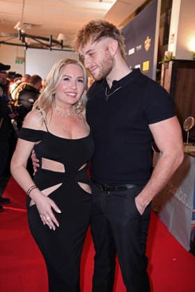 Marlisa Rudizo aka Mrs Marlisa with boyfriend William Raab at the ERIC SINDERMANN IKONE FASHION SHOW at Hofbräu Wirtshaus in Berlin on 20 03 2026