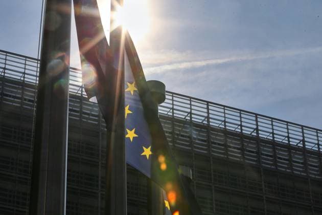 Brussels, Belgium, 20 03 2026 EU flags on the Berlaymont building Copyright: xdtsxNachrichtenagenturx dts_113204