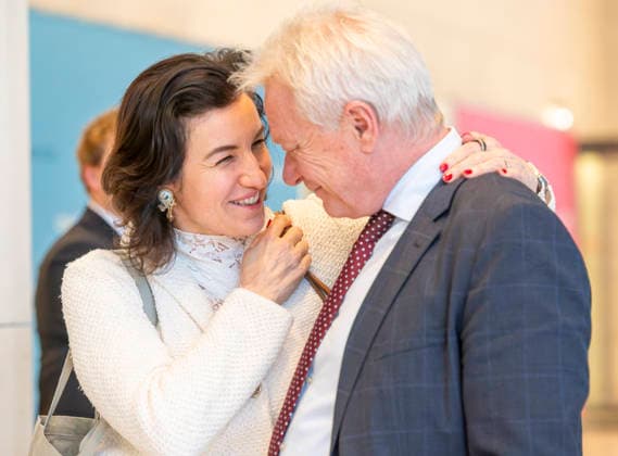 Dorothee Bär and Alois Rainer EUR, Germany, Berlin 24 03 2026 Drorothee Bär CSU Federal Minister for Research, Technology and Space and Alois Rainer CSU Federal Minister for Agriculture, Food and Home Affairs after the parliamentary group meeting in the German Bundestag Two CSU members greet each other