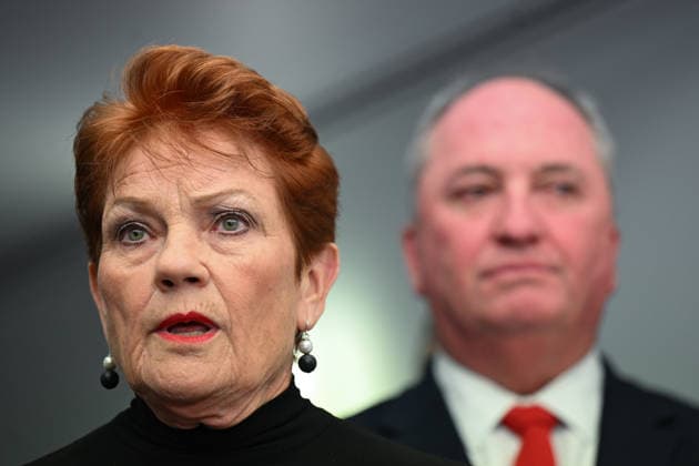 PAULINE HANSON PRESSER, One Nation Leader Pauline Hanson speaks to the media during a dooorstop interview at Parliament House in Canberra, Wednesday, March 25, 2026. ( NO ARCHIVING CANBERRA AUSTRALIAN CAPITAL TERRITORY AUSTRALIA  Copyright: xLUKASxCOCHx 20260325178374156728