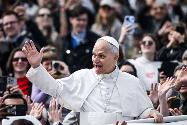 Rome, Vatican 29 03 2026 Pope Leo XIV in audience after Palm Sunday Mass in St. Peters Square