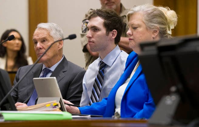 January 16, 2026, Provo, Utah, USA: Tyler Robinson, center, accused in the fatal shooting of Charlie Kirk, appears during a hearing in 4th District Court in Provo on Friday, Jan. 16, 2026. Provo USA - ZUMAng.0 20260116_new_z03_106 Copyright: xBethanyxBaker POOL ThexSaltxLakexTribune ZUMAxPressxWirex