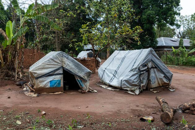 Genre picture Africa and South Sudan 20032026 Simple dwellings of very poor people in Nzara in South Sudan The country is one of the poorest in the world 230326_ppb-23