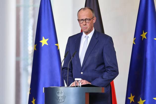 Berlin, Germany, 09 04 2026 Federal Chancellery Press statement on the domestic and foreign policy situation Federal Chancellor Friedrich Merz CDU Copyright: xdtsxNachrichtenagenturx dts_114474