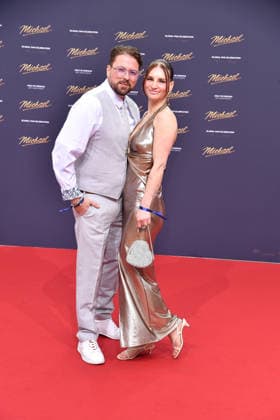 Felix von Jascheroff with wife Alexandra Sophie Winterberg at the international premiere as part of the Global Fan Celebration for MICHAEL in Berlin on 10 04 2026