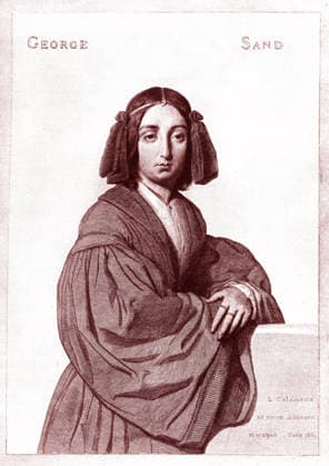 George SAND 1804 1876 Amantine Aurore Lucile Dupin, Baroness Dudevant , French writer and novelist Engraving by Luigi Calamatta 1801 1869 , 1930 RECORD DATE NOT STATED  Copyright: x HJL Opale.photox