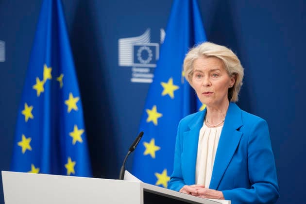 RECORD DATE NOT STATED European Commission President Ursula von der Leyen, April 13, 2026, European Commission President Ursula von der Leyen addressed the media following the Commission™s meeting on Monday, April 13, 2026, at the Berlaymont in Brussels, Belgium. In response to the Middle East crisis, which has driven up the EU™s energy bills by â‚¬22 billion in just 44 days, the European Union is preparing immediate measures to coordinate among member states and support vulnerable households. At the same time, it is accelerating its decarbonization strategy, focusing on renewable and nuclear energy to reduce dependence on fossil fuels and strengthen energy security Brussels Brussel-Wetstraat Brussels-Capital Belgium  Copyright: xThierryxMonassex 459698