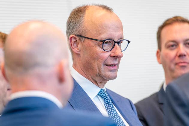 Friedrich Merz EUR, Germany, Berlin 14 04 2026 Federal Chancellor Friedrich Merz CDU before the parliamentary group meeting of the CDU CSU parliamentary group in the Bundestag