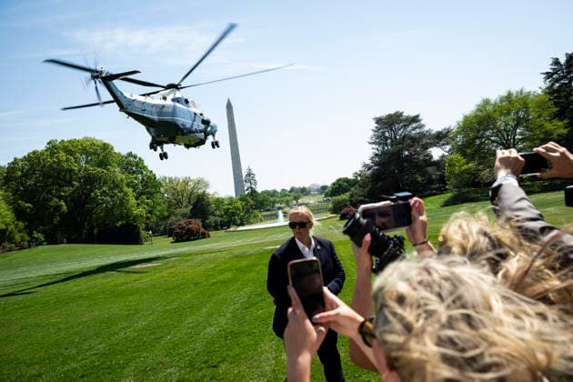 DC: President Trump Departs the White House Marine One, carrying United States President Donald J Trump, takes off from the South Lawn of the White House, in Washington, D.C., on Thursday, April 16, 2026. President Trump is traveling to Las Vegas, Nevada for an event highlighting Republican tax policies after the April 15 tax deadline. Credit: CNP AdMedia Washington District of Columbia United States of America EDITORIAL USE ONLY  Copyright: xx CNPx xAdMediax admphotostwo982567