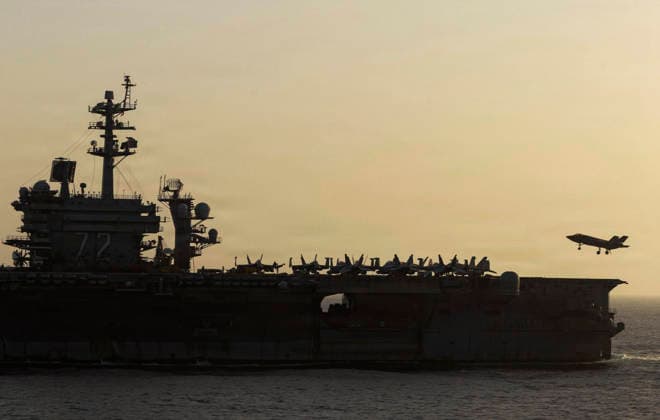 April 19, 2026, Arabian Sea, International Waters: The U.S. Navy Nimitz-class aircraft carrier USS Abraham Lincoln takes part in the operation to blockade ships passing through the Strait of Hormuz under orders from U.S President Donald Trump, April 16, 2026, from an undisclosed location. Arabian Sea International Waters - ZUMAp138 20260419_zaa_p138_002 Copyright: xUsxNavy U.S.xNavyx