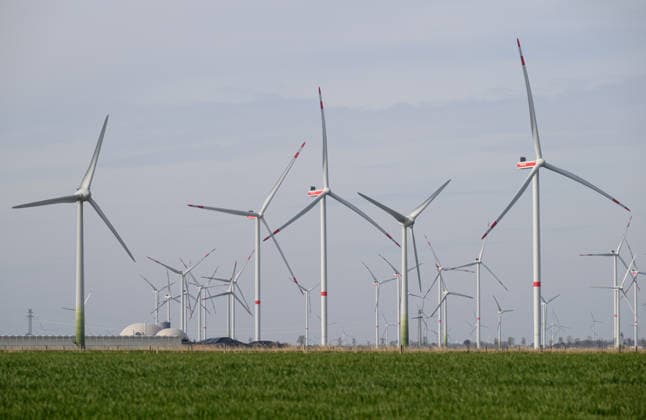 Wind energy Numerous wind turbines turning near Heide in Schleswig Holstein Heide Schleswig Holstein Germany Z9A_7976