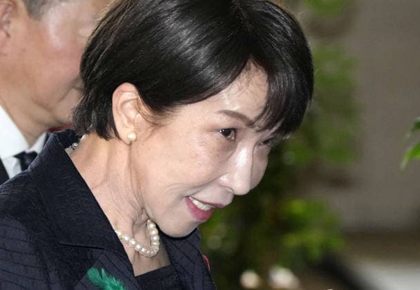 Japan PM Takaichi Japanese Prime Minister Sanae Takaichi arrives at the prime minister s office in Tokyo on April 20, 2026.  A14AA0005478088P