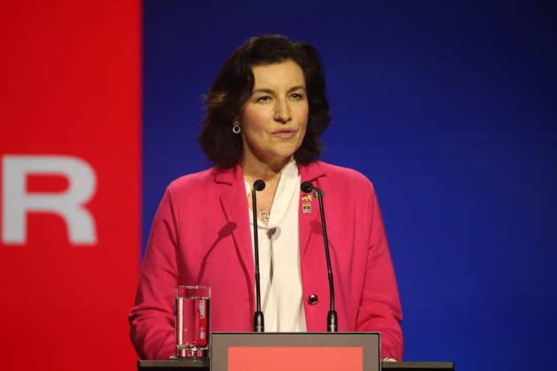 Dorothee Bär, Federal Minister of Research, Technology and Space, speaks at an event on the opening day of Hannover Messe in Hall 25, Center Stage Brazil is this years partner country of Hannover Messe Hannover, 20 04 2026 Copyright: xAgenturxMatthiasxWehnertx xM.xGränzdörferx