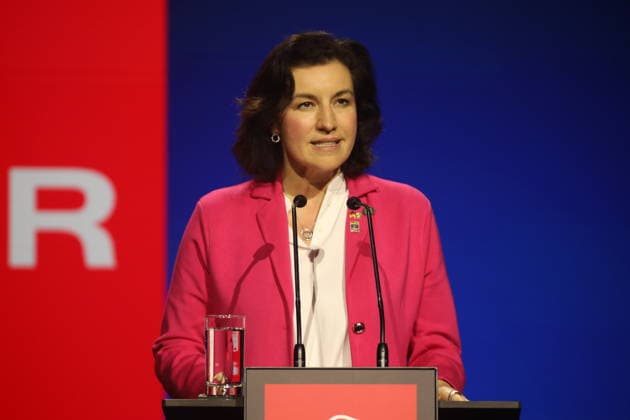Dorothee Bär, Federal Minister of Research, Technology and Space, speaks at an event on the opening day of Hannover Messe in Hall 25, Center Stage Brazil is this years partner country of Hannover Messe Hannover, 20 04 2026 Copyright: xAgenturxMatthiasxWehnertx xM.xGränzdörferx