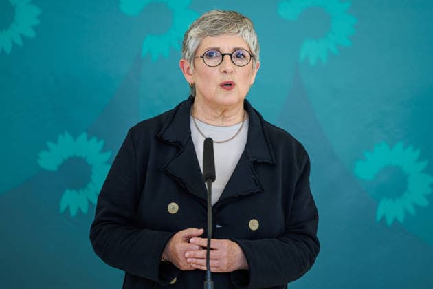 Bündnis 90 Die Grünen im Bundestag Britta Haßelmann from Bündnis 90 Die Grünen at a statement in the Bundestag on 21 04 26 in Berlin Berlin Berlin Germany Reichstag