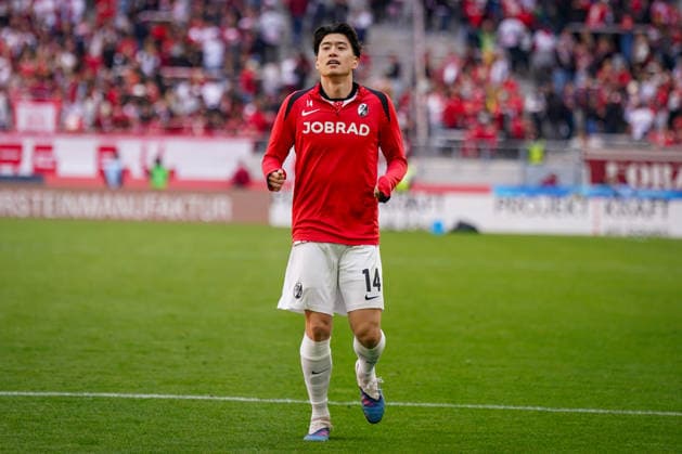 Germany Soccer Bundesliga 2025 2026, Matchday 30 SC Freiburg vs 1 FC Heidenheim Europa Park Stadion Freiburg Yuito Suzuki SC Freiburg, 14 Copyright: xJOERANxSTEINSIEKx