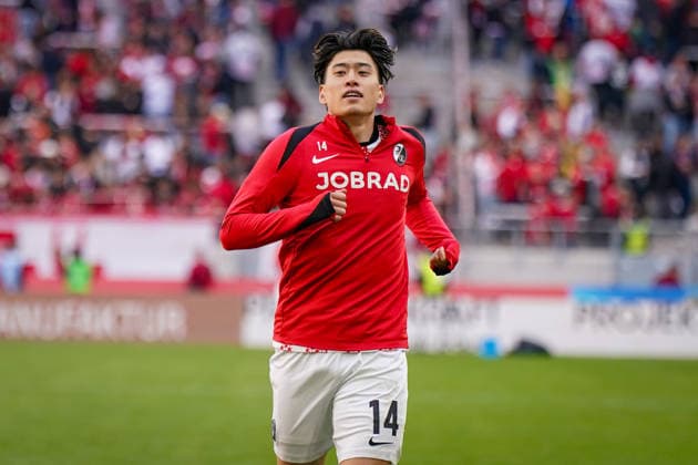 Germany Soccer Bundesliga 2025 2026, Matchday 30 SC Freiburg vs 1 FC Heidenheim Europa Park Stadion Freiburg Yuito Suzuki SC Freiburg, 14 Copyright: xJOERANxSTEINSIEKx