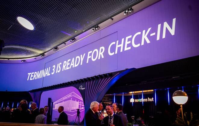22 04 2026 xesx Frankfurt am Main, Ceremony for the opening of Frankfurt Terminal 3 at Frankfurt Airport Check In ES