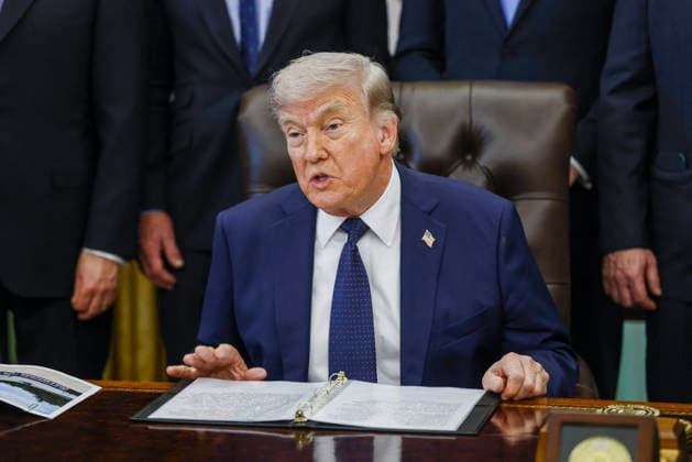 US President Donald Trump speaks during a Health Care Affordability event US President Donald Trump delivers remarks during a Health Care Affordability event in the Oval Office at the White House. Washington, DC, USA, 23 April 2026. WASHINGTON DISTRICT OF COLUMBIA United States  Copyright: xPool ABACAx