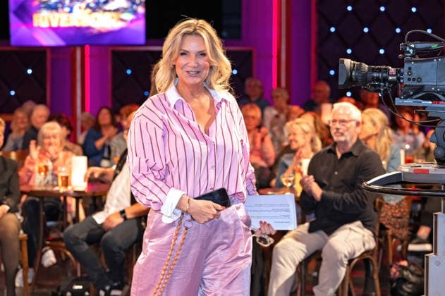 MDR Riverboat presenter Kim Fisher on the occasion of the recording of the MDR talk show Riverboat on 24 04 2026 at Mediacity Leipzig 20260424ADO0003