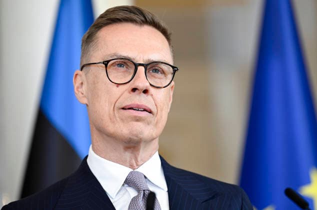 LKS 20260428 Finnish President Alexander Stubb during press conference of the state visit of the Estonian presidential couple at the Presidential Palace in Helsinki, Finland on April 28, 2026. - EMMI KORHONEN Helsinki Finland  Copyright: xEmmixKorhonenx 0yhAA68PIbQ