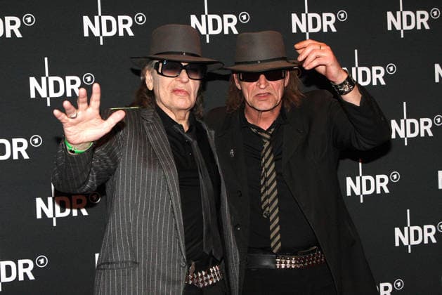 Udo Lindenberg and his Doppelgaenger at the premiere of the ARD documentary film UDO Rebel Rockstar Icon available in the ARD Mediathek from May 10, 2026 on April 28, 2026 at the Astor Film Lounge in Hamburg, Germany Udo Lindenberg at the premiere of the ARD documentary fi