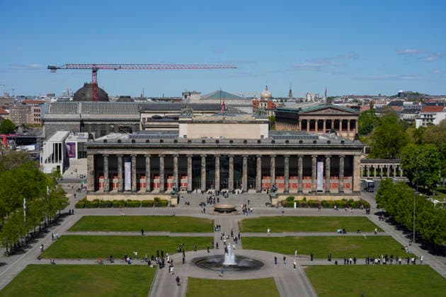 The column front at the Altes Museum in the Lustgarten on Museum Island in Berlin Mitte