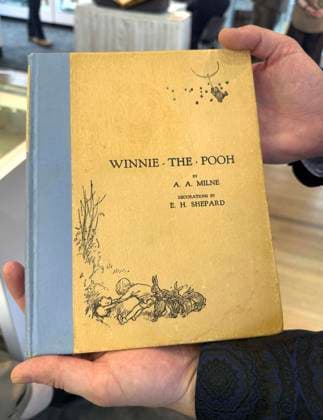 April 30, 2026, New York, New York, USA: Winnie the Pooh,1926 limited to 200 copies, signed by author A.A. Milne and illustrator E. H. Shepard, offered by Black Swan Books for $19,500,00 seen at the press preview for the ABAA New York International Antiquarian Book Fair held at the Park Avenue Armory. New York USA  - ZUMAk03_ 20260430_zaf_k03_022 Copyright: xNancyxKaszermanx