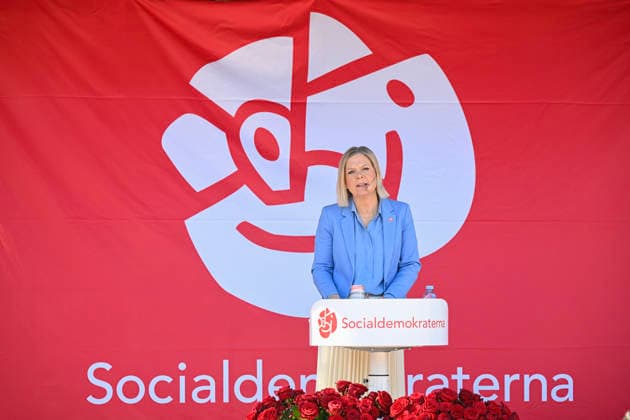 SUNDBYBERG, SWEDEN 20260501 Social Democrat Party Leader Magdalena Andersson S May Day Speech in Sundbyberg SUNDBYBERG SWEDEN x10070x  Copyright: xJessicaxGow TTx ANDERSSON (S) FÖRSTA MAJ-TALAR I SUNDBYBERG Y9-MRJinNdc