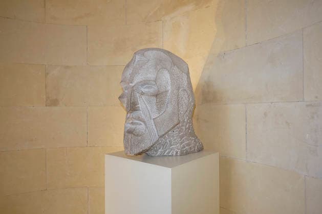 RECORD DATE NOT STATED Spain, Catalonia, Barcelona, Bust of Gaudi head by Josep Maria Subirachs (1927-2014). Barcelona Catalonia Spain EDITORIAL USE ONLY Copyright: x xBobxBattersbyx xEyexUbiquitousx BobxBattersbyx euphotos049937