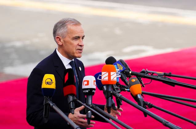 May 4, 2026, Yerevan, Armenia: Prime Minister Mark Carney arrives to the 8th European Political Community Summit in Yerevan, Armenia, on Monday, May 4, 2026. Yerevan Armenia  - ZUMAc35_ 20260504_zaf_c35_004 Copyright: xSeanxKilpatrickx
