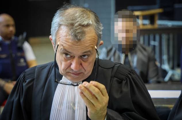 Lawyer Frank Discepoli, defending P. Falzone pictured during the start of the trial of P. and A. Falzone, at the Court of Appeal of Mons, on Monday 04 May 2026. The trial of the two cousins concerns the 2022 tragedy in Strepy-Bracquegnies, where a car plowed into a carnival parade around 5:00. Six people died at the scene, and a seventh months later in the hospital. P. Falzone is charged with seven murder and 81 attempted murder. A. Falzone with failure to render aid to a person in danger.  VIRGINIExLEFOUR 172827243