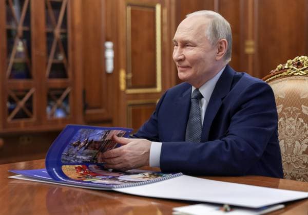 Russia Putin 9157623 04.05.2026 Russian President Vladimir Putin meets with Head of the Republic of Mordovia Artem Zdunov at the Kremlin in Moscow, Russia. Mikhail Metzel Sputnik Moscow Russia  Copyright: xMikhailxMetzelx