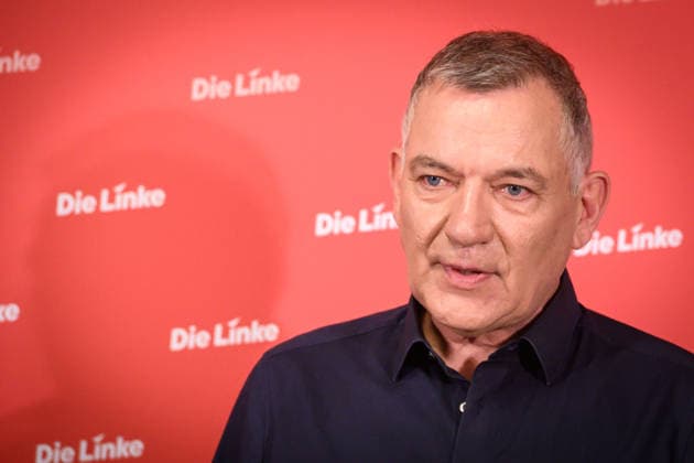 Berlin, Press conference Die Linke with Jan van Aken Press conference of the party Die Linke with Jan van Aken Co Chairman Die Linke on current political issues on 04 05 2026 at Karl Liebknecht Haus in Berlin Berlin Karl Liebknecht Haus Berlin Germany