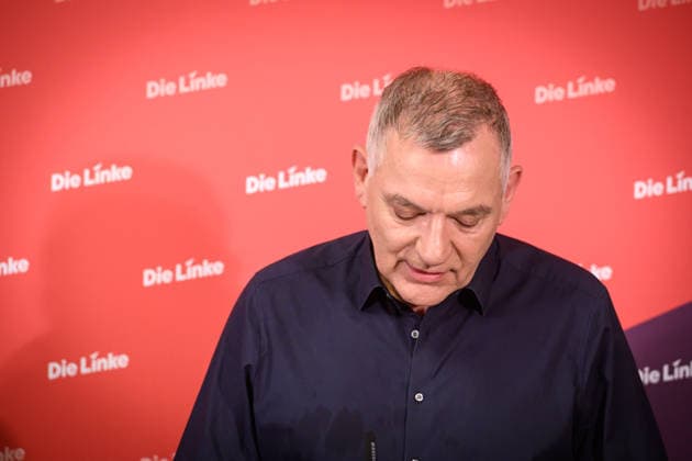 Berlin, Press conference Die Linke with Jan van Aken Press conference of the party Die Linke with Jan van Aken Co Chairman Die Linke on current political issues on 04 05 2026 at Karl Liebknecht Haus in Berlin Berlin Karl Liebknecht Haus Berlin Germany