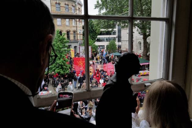 London Hosts Annual May Day March and Rally People gather in London for the annual May Day March and Rally on the Early May bank holiday, Monday, 4 May 2026. London England United Kingdom Copyright: xJoaoxDanielxPereirax