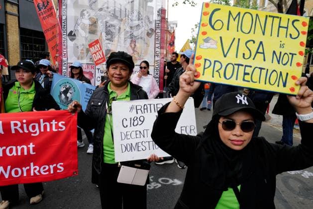 London Hosts Annual May Day March and Rally People gather in London for the annual May Day March and Rally on the Early May bank holiday, Monday, 4 May 2026. London England United Kingdom Copyright: xJoaoxDanielxPereirax