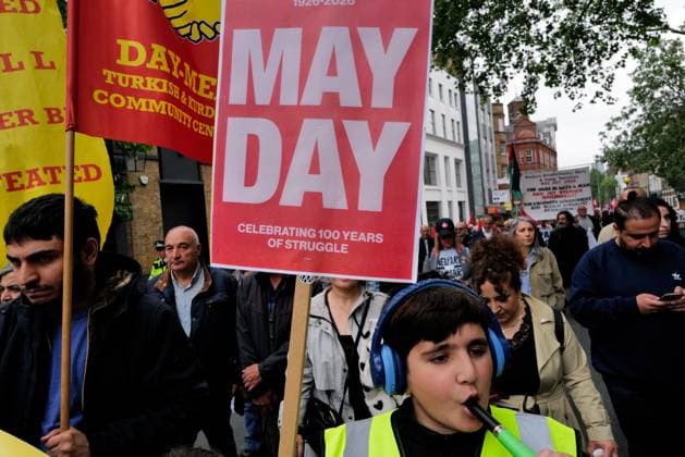 London Hosts Annual May Day March and Rally People gather in London for the annual May Day March and Rally on the Early May bank holiday, Monday, 4 May 2026. London England United Kingdom Copyright: xJoaoxDanielxPereirax