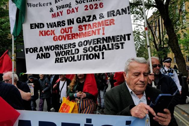 London Hosts Annual May Day March and Rally People gather in London for the annual May Day March and Rally on the Early May bank holiday, Monday, 4 May 2026. London England United Kingdom Copyright: xJoaoxDanielxPereirax