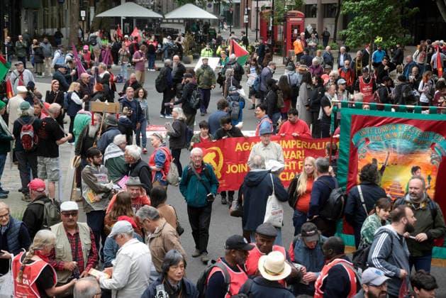. 04 05 2026. London, United Kingdom. London May Day March. The annual London May Day March from Clerkenwell Green to Trafalgar Square.where a rally is held.  xMartynxWheatleyx xi-Imagesx IIM-26745-0024