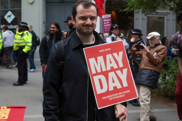 . 04 05 2026. London, United Kingdom. London May Day March. The annual London May Day March from Clerkenwell Green to Trafalgar Square.where a rally is held.  xMartynxWheatleyx xi-Imagesx IIM-26745-0028