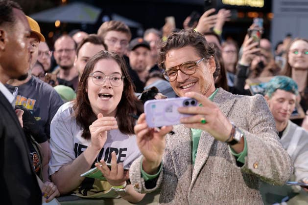 Pedro Pascal at the Star Wars The Mandalorian and Grogu photocall during the film premiere fan event at Uber Platz in the Uber Eats Music Hall on May 4, 2026 in Berlin Star Wars The Mandalorian and Grogu Filmpremiere Fan Event in Berlin