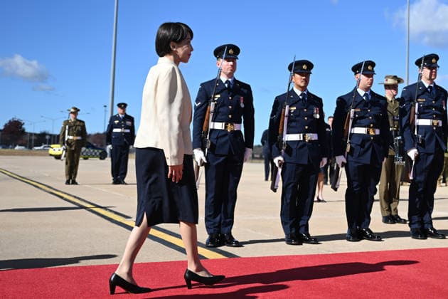 SANAE TAKAICHI AUSTRALIA VISIT, Prime Minister of Japan Sanae Takaichi departs from Fairbairn Airport in Canberra, Tuesday, May 5, 2026. Prime Minister of Japan Sanae Takaichi is on a three-day visit to Australia. ( NO ARCHIVING CANBERRA AUSTRALIAN CAPITAL TERRITORY AUSTRALIA  Copyright: xLUKASxCOCHx 20260505172290710004